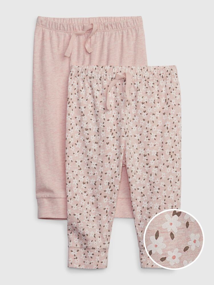 

Спортивные брюки из органического хлопка, 2 шт. Gap, розовый