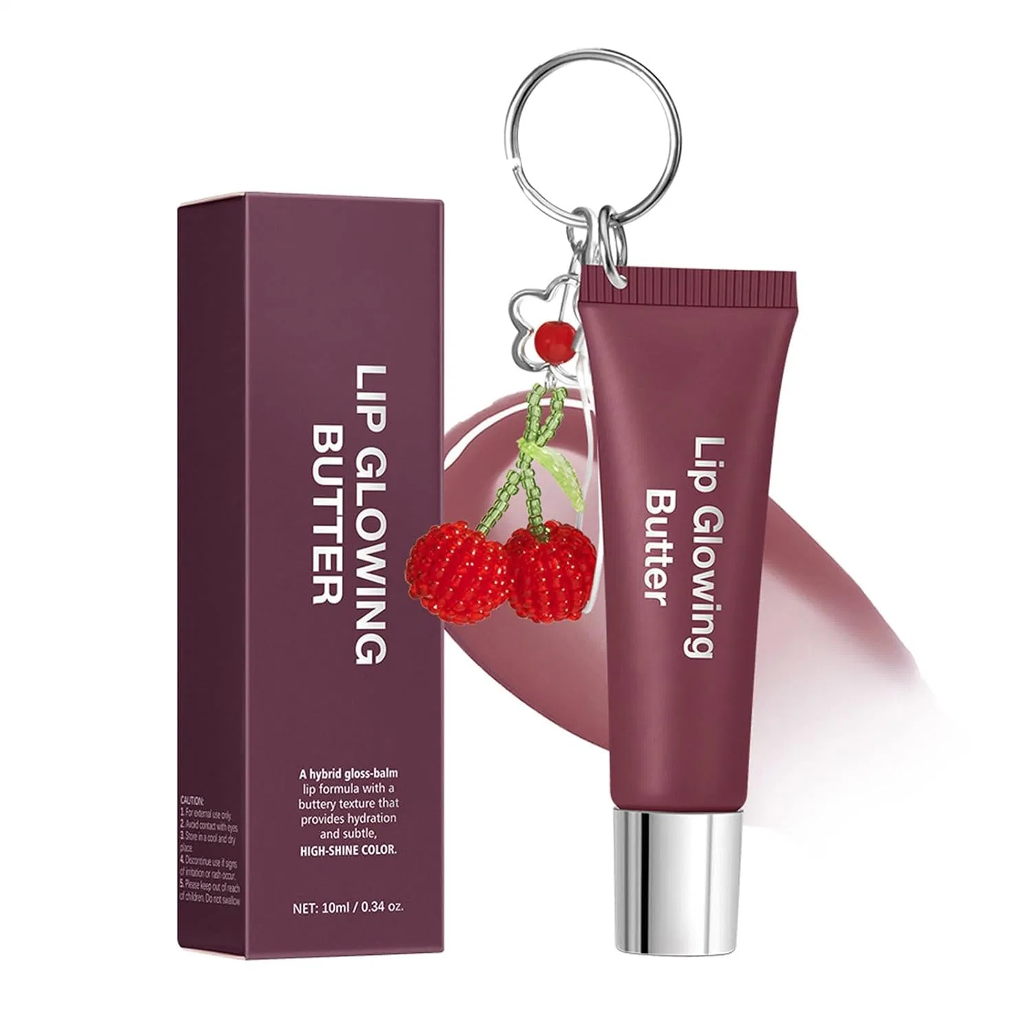 Тинтированный бальзам-баттер для губ с брелоком Generisch, 104# Black Cherry