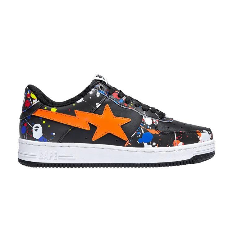Кроссовки BAPE Wmns Bapesta Paint Splatter Pack - Black, черный