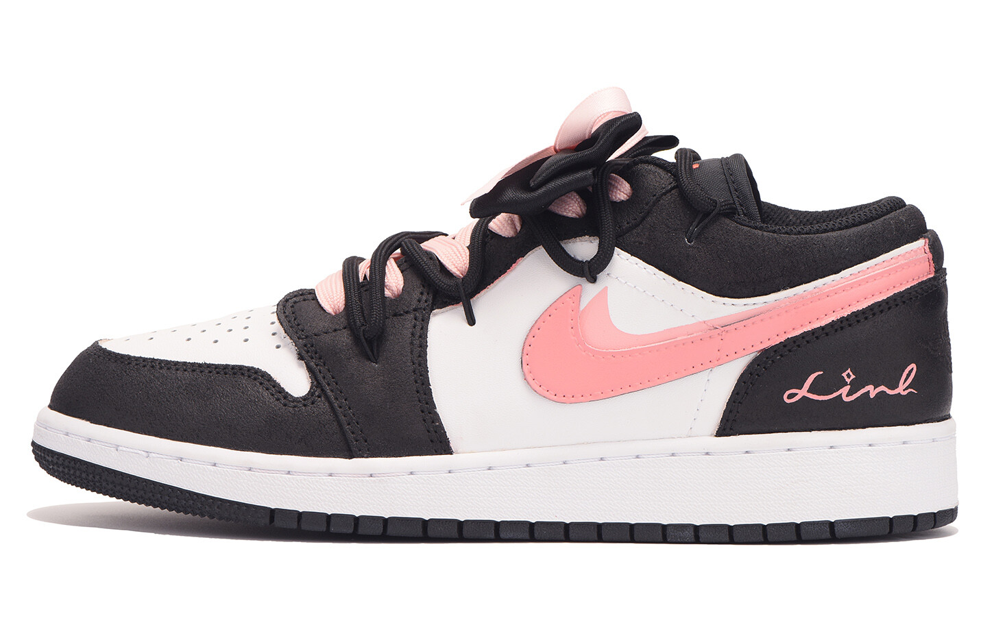Кроссовки Air Jordan 1 Vintage Basketball Shoes Women's Low-Top Pink — фото 2
