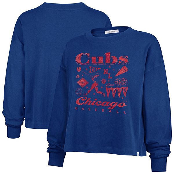 

Женская футболка с длинным рукавом '47 Royal Chicago Cubs Team Collage Sydney 47 Brand