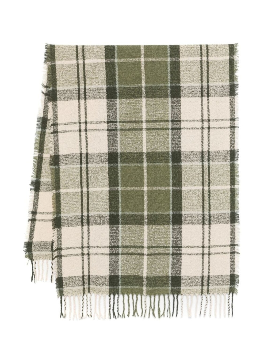 

Шарф букле в клетку Barbour tartan, серый