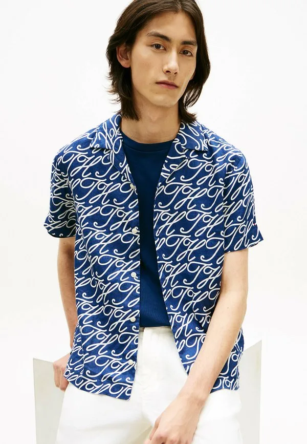 Рубашка с коротким рукавом стандартного кроя Tommy Hilfiger, Preppy Navy Allover — фото 4