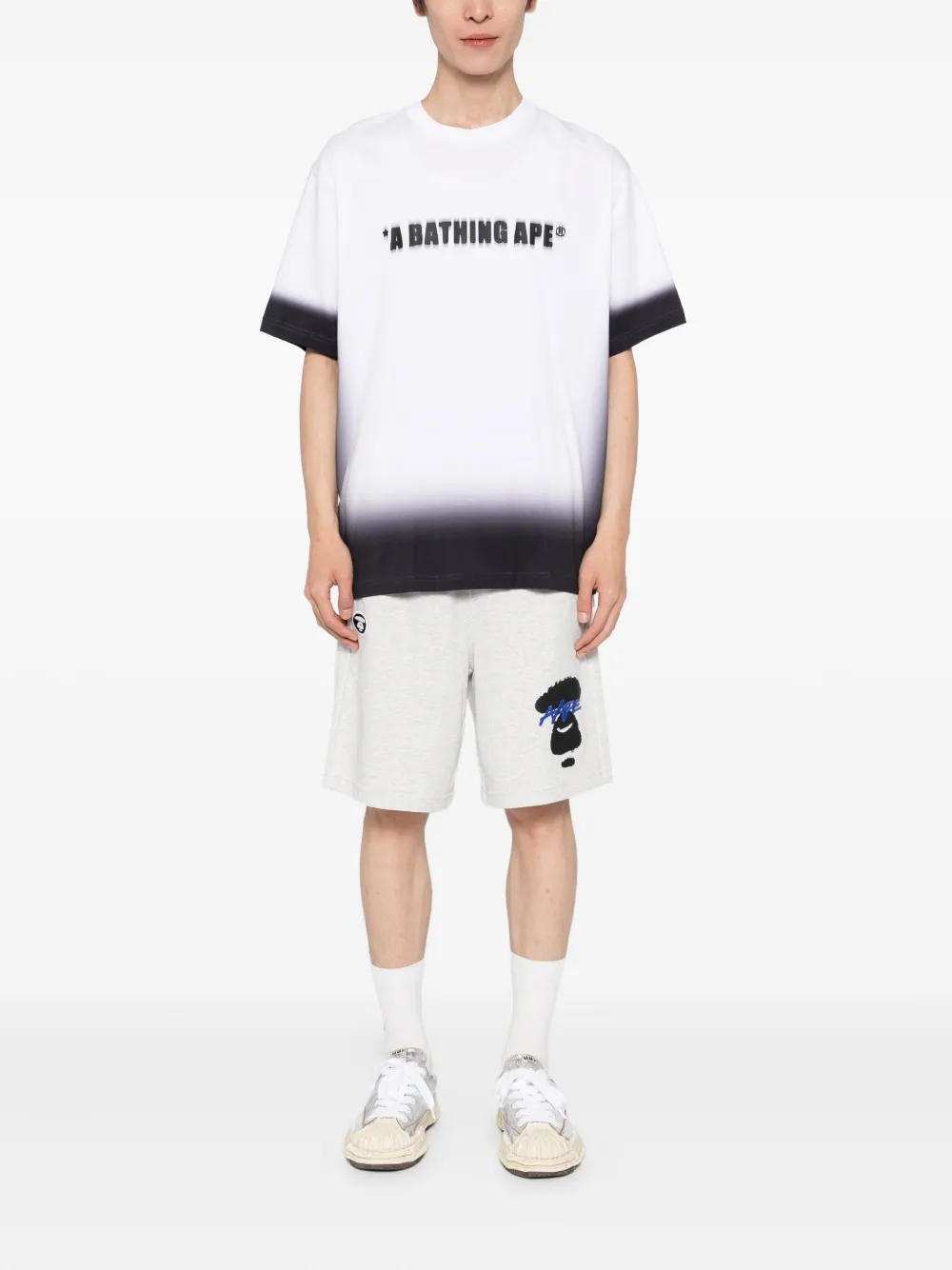 Футболка с графичным принтом A BATHING APE, белый — фото 2