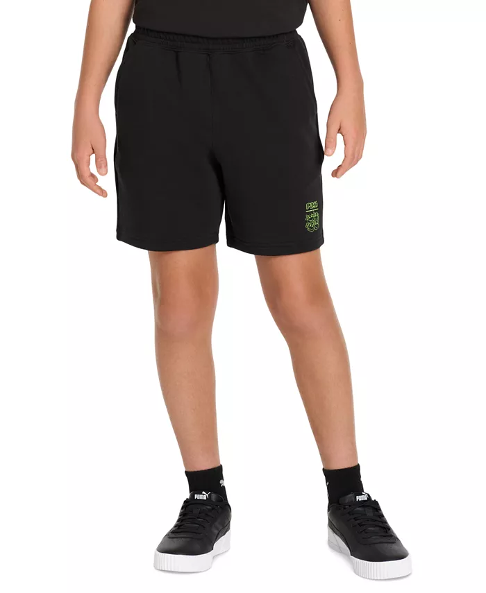 

X TMNT Большие расслабленные шорты для мальчиков Puma, черный