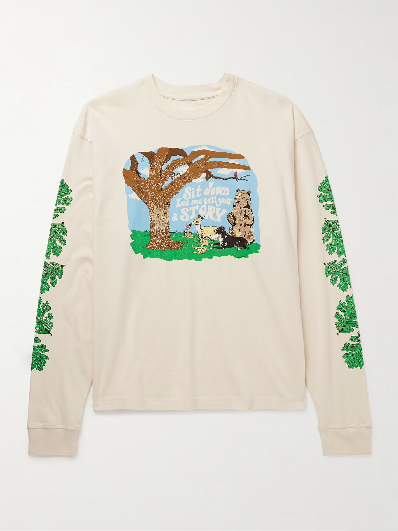 

Футболка Grateful Printed из органического хлопкового джерси STORY MFG., экрю