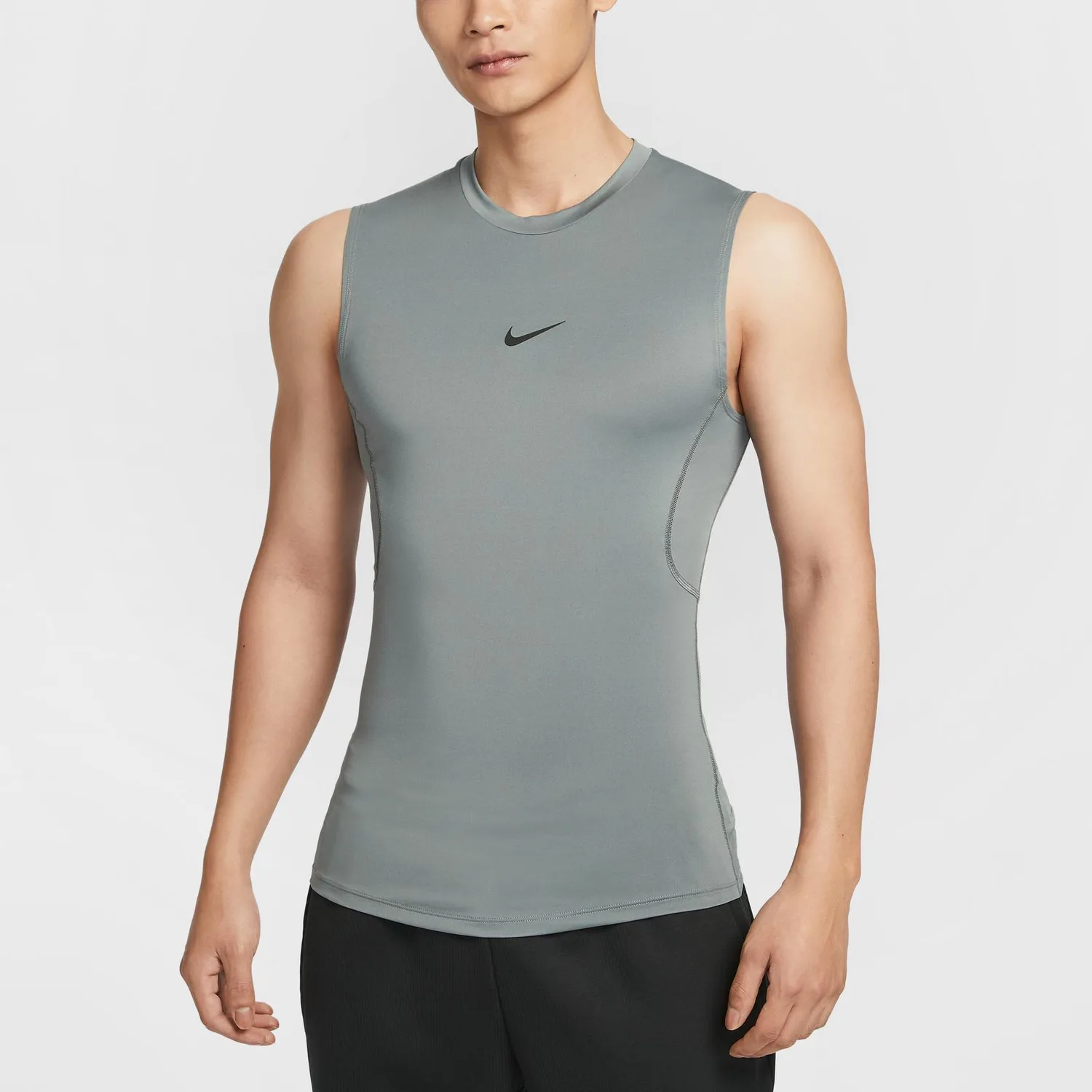 Nike Мужской топ дымчато-серый/черный — фото 4