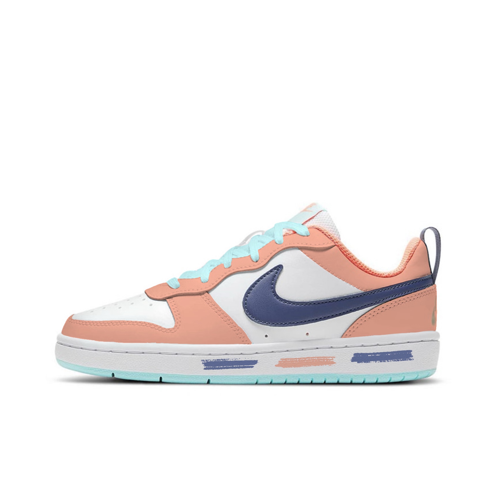 

Кроссовки Nike Court Borough 2 Skateboarding Shoes Women's Low-top White/blue/orange, белый