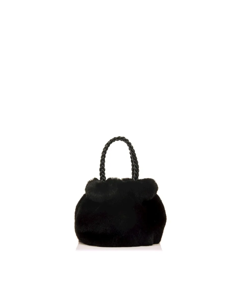 

Женская сумка через плечо с мехом Mariamare, черный