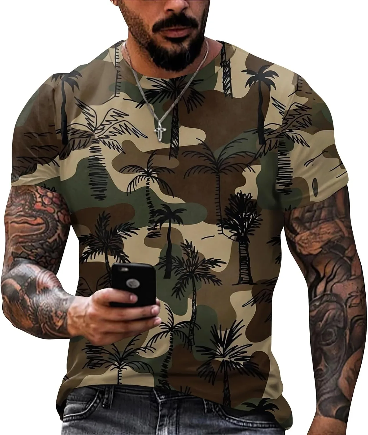 

Футболка Camo с коротким рукавом BEIBEINOYA