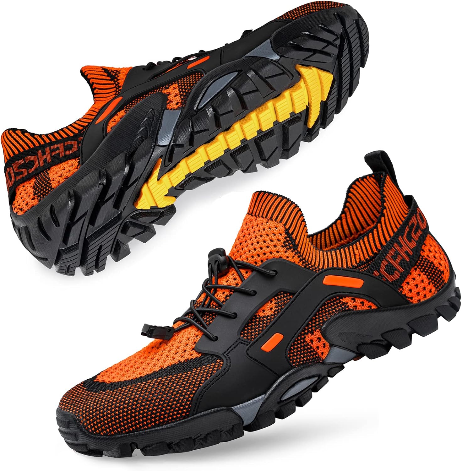 

Водные тапочки SOBASO для женщин и мужчин, быстросохнущие для плавания, пляжа, водного спорта, дайвинга, походов, парусного спорта и путешествий, черный/оранжевый