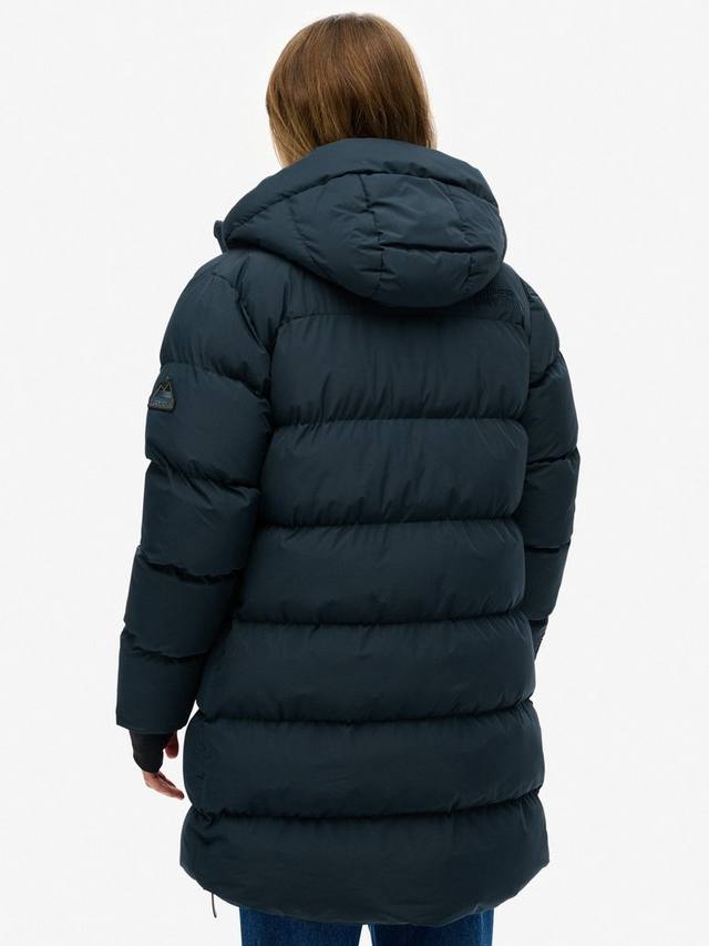 Утепленная худи куртка миди спортивная Superdry, Blueberry Navy — фото 2
