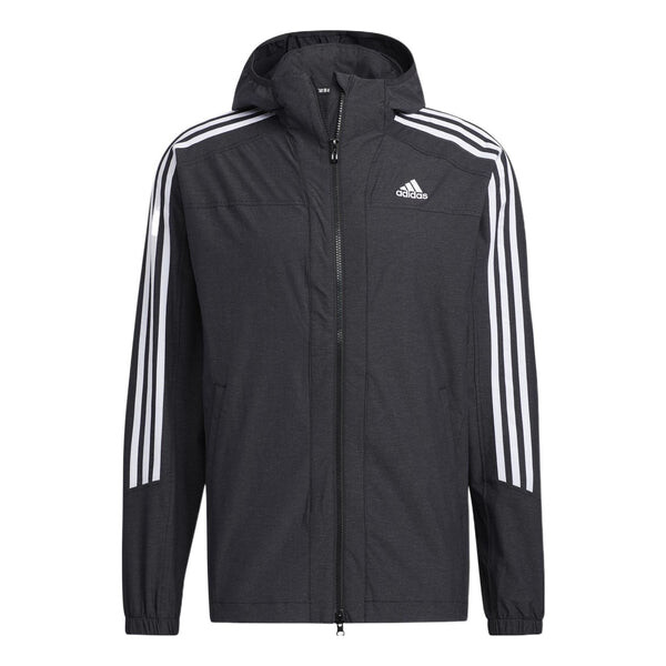 

Куртка adidas M 3ST 247 CL JK Contrasting Colors Stripe Sports Hooded Jacket Black, черный