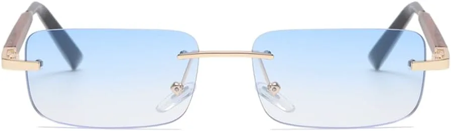 

Женские солнцезащитные очки без оправы «кошачий глаз» с градиентной защитой от УФ-излучения UV400 для активного отдыха, спорта и путешествий UYPTK, Anti Blue Lens