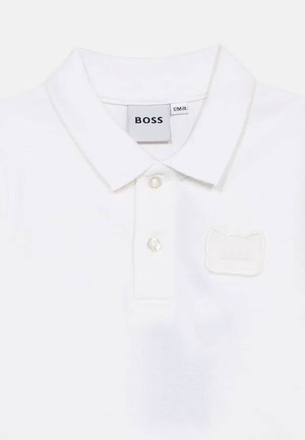 Футболка-Поло для новорожденных Boss Kidswear, White — фото 3