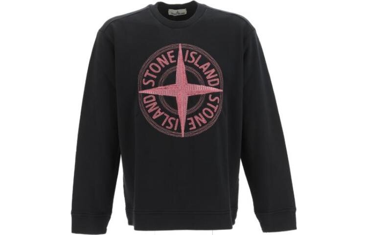 

Толстовка мужская Stone Island с логотипом, черный / розовый