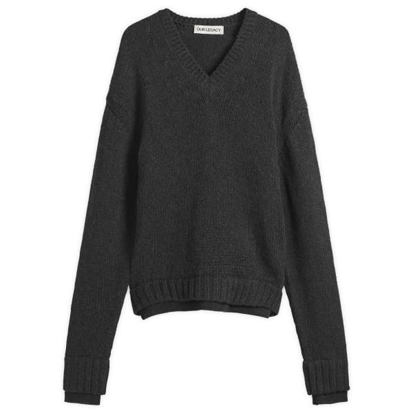 

Джемпер с фальшивым V-образным вырезом Our Legacy, Charcoal Low Twist Merino