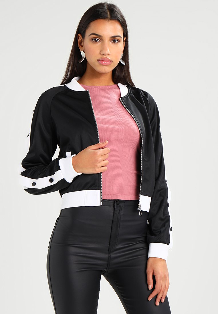 

Куртка-бомбер LADIES BUTTON UP TRACK JACKET Urban Classics, черный