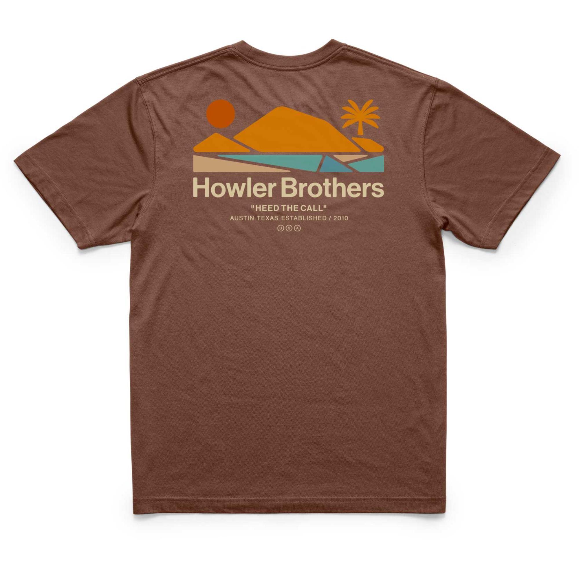 

Мужская футболка с коротким рукавом Howler Brothers, Bahia de Howler/Mahogany