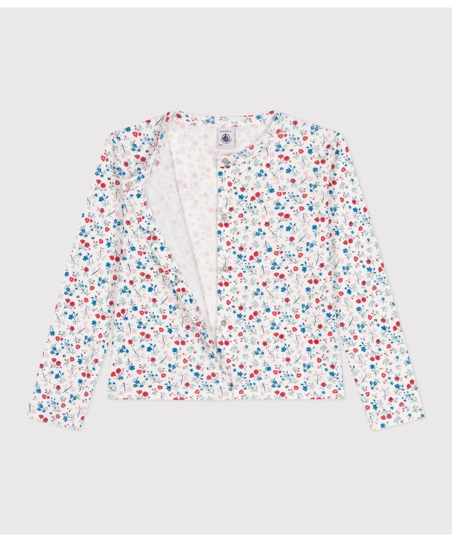 Кардиган PETIT BATEAU, Off-white/multicolor — фото 2