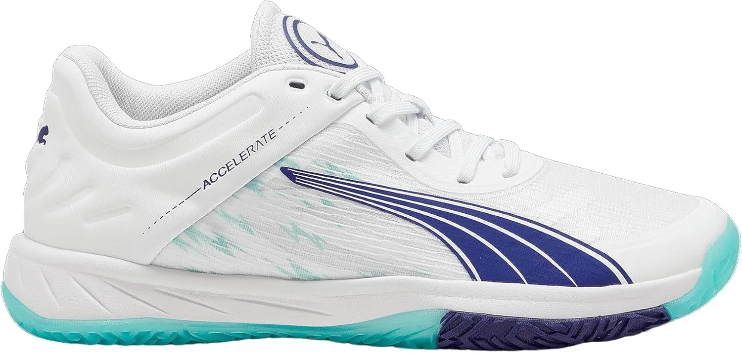 Кроссовки для тенниса PUMA Accelerate Turbo W+, Puma White Electric Peppermint — фото 2