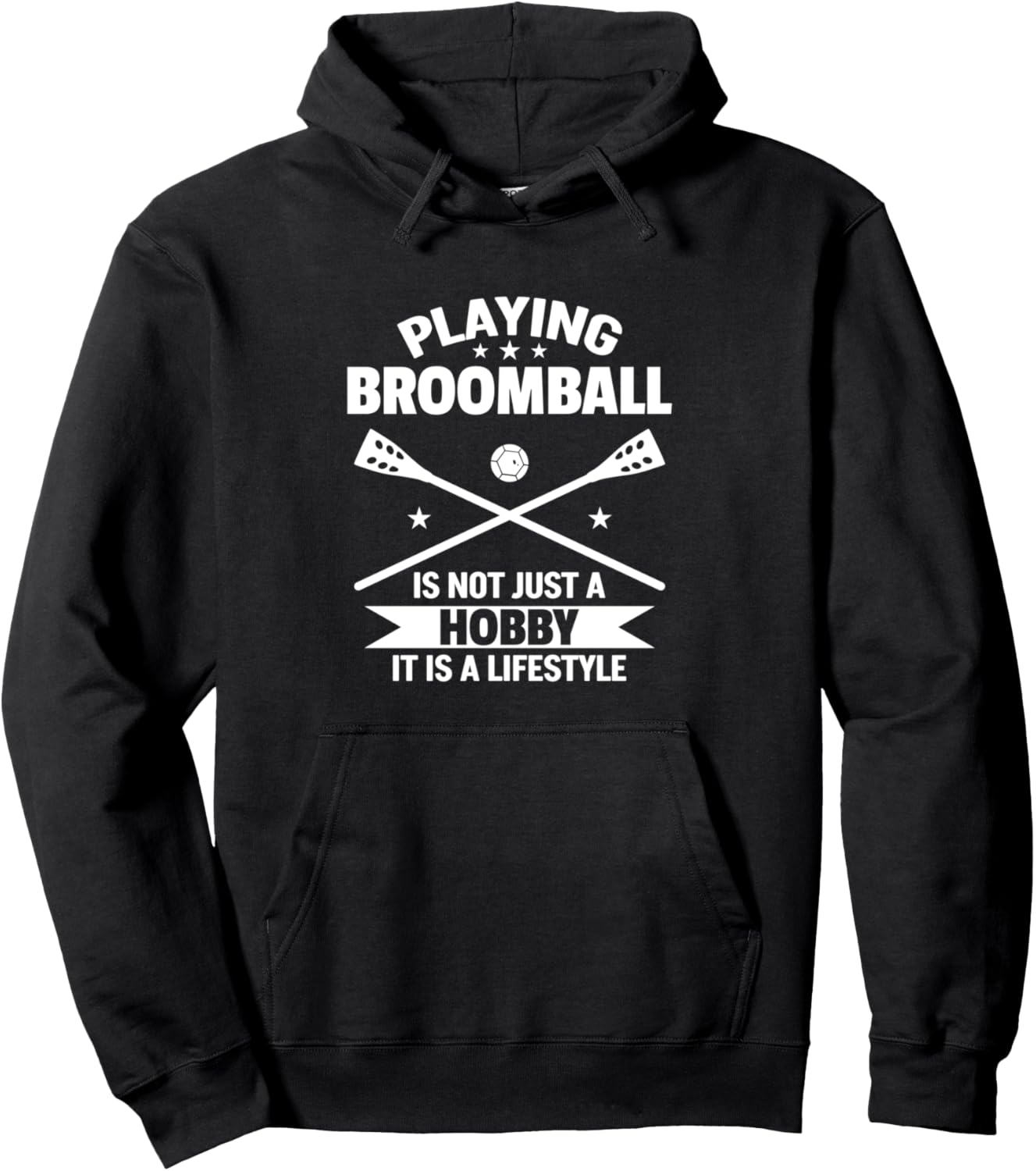 

Толстовка с надписью «Игра в брумбол» Broomball Sport Broomball Player, черный