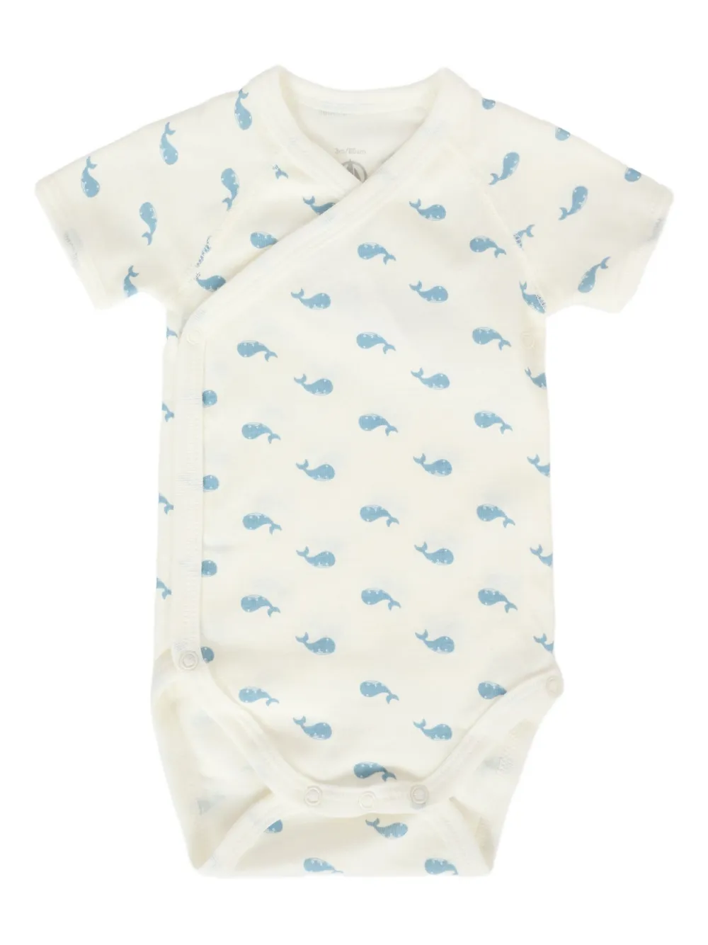 

Боди-обертки с принтом кита Petit Bateau, синий