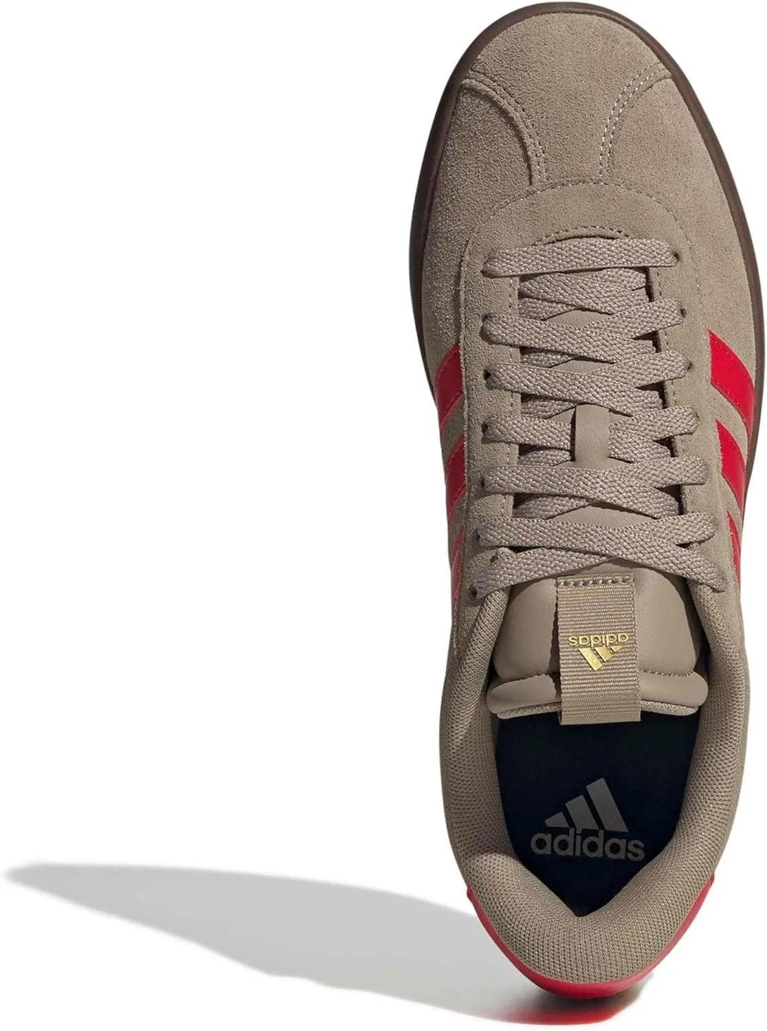 Кроссовки Leather Sneakers adidas, Blanch Cargo/Pure Ruby/Gold Metallic — фото 2