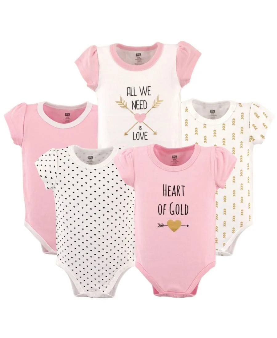 Базовый комплект из 5 предметов: хлопковый боди Hudson Baby, Heart