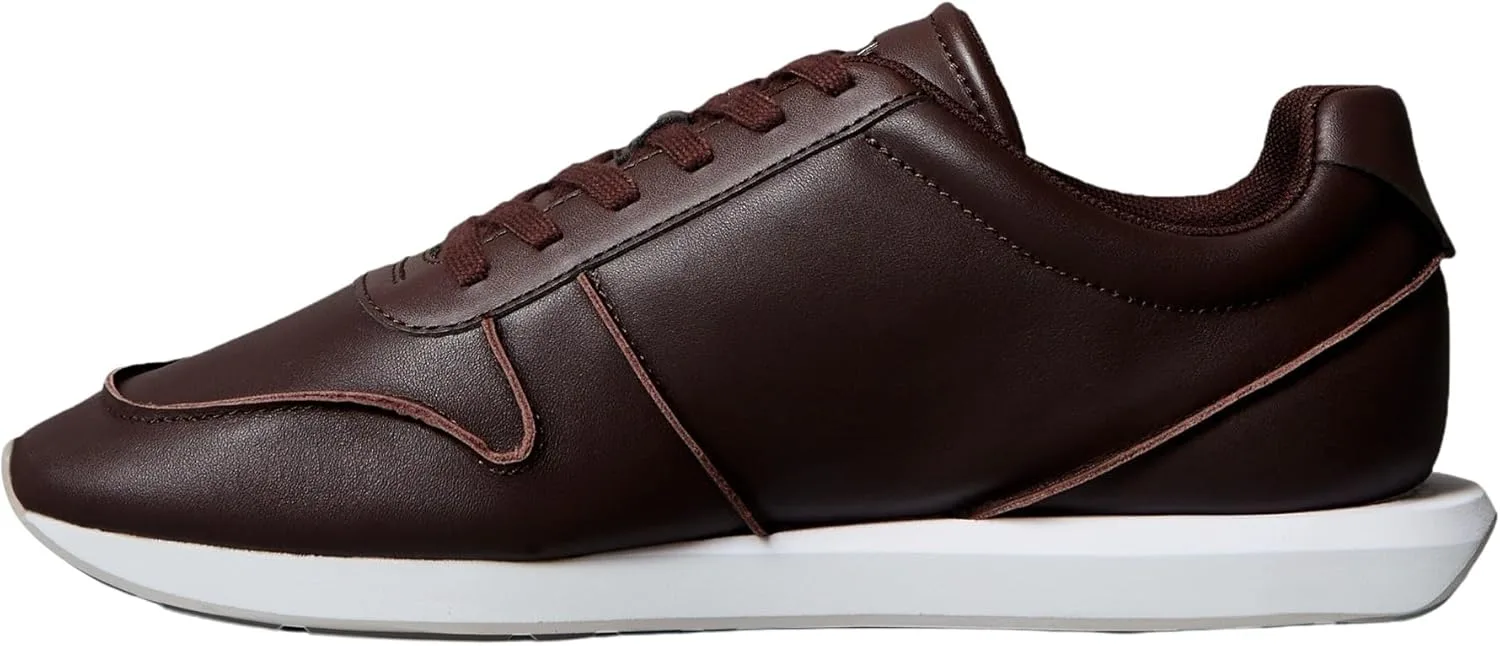 Мужские кроссовки Calvin Klein Retro Runner на шнуровке LTH Pinch Ym0ym01455 Low Top, белый/красный/коричневый