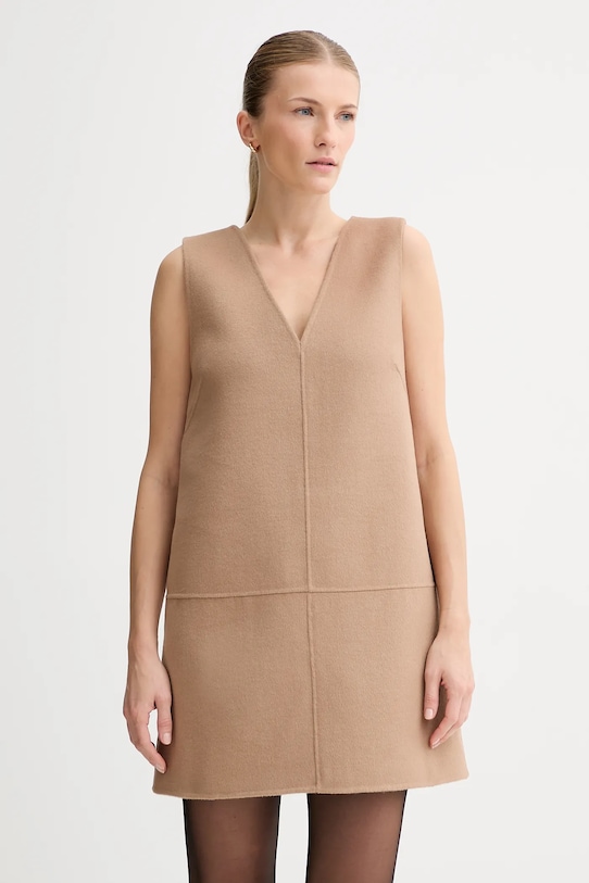 

Платье с шерстью Calvin Klein, бежевый