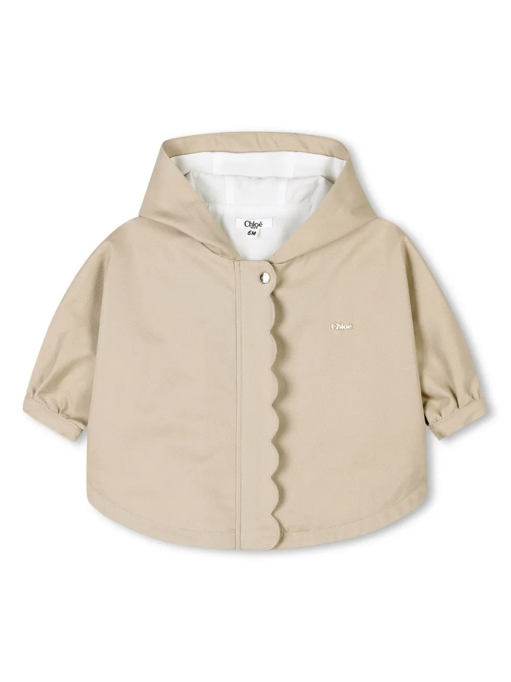 

Пальто с капюшоном Chloé Kids, нейтральный