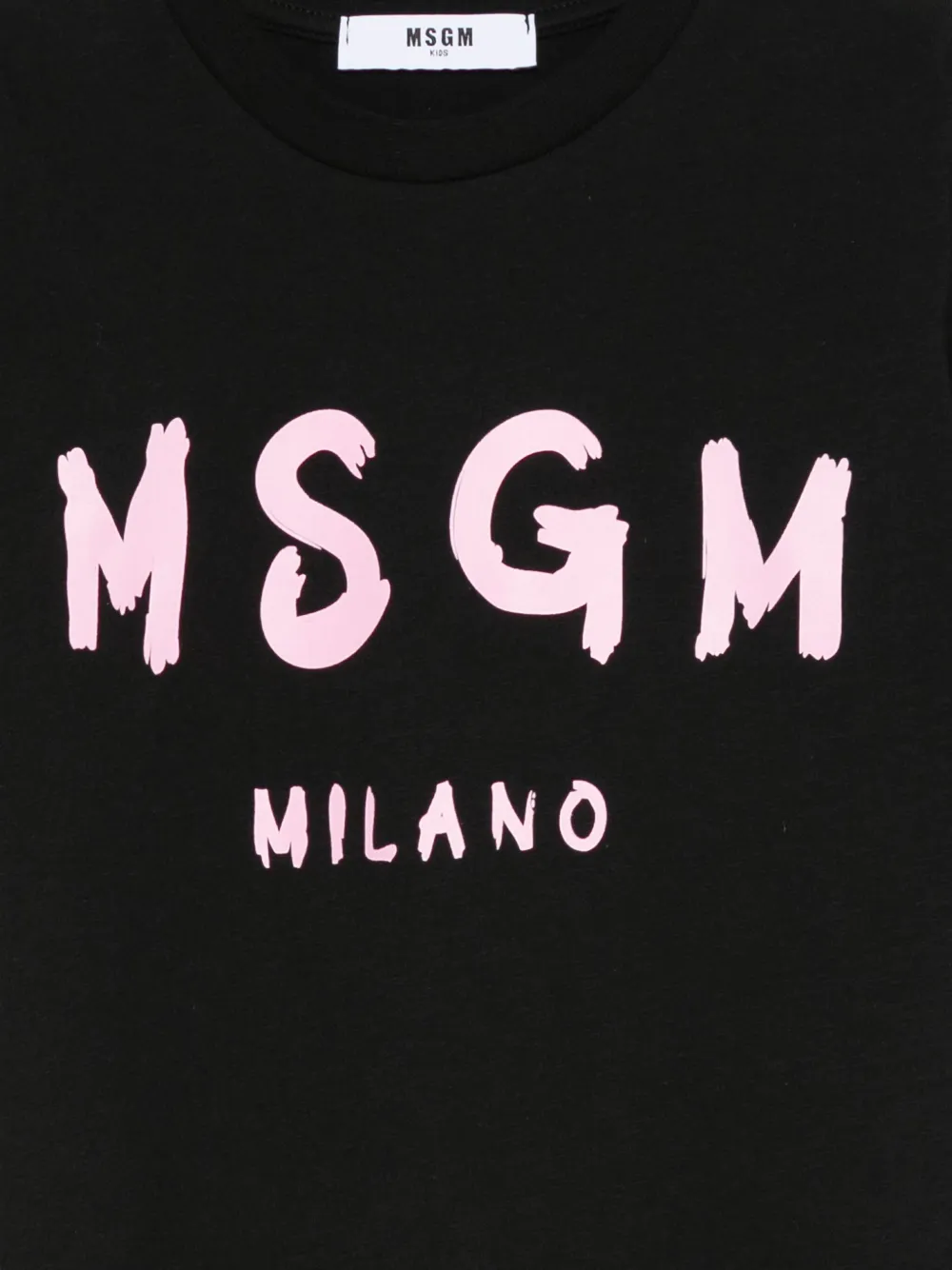 Футболка с круглым вырезом и логотипом MSGM Kids, черный — фото 3