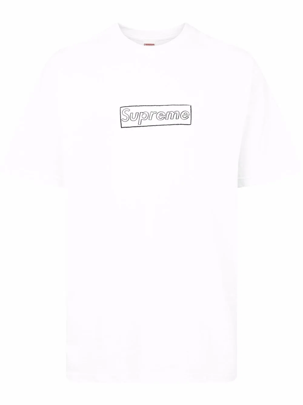 

Футболка Chalk Logo из коллаборации с Kaws Supreme, белый