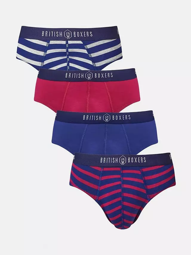 

Трусы British Boxers Bamboo Stripes & Plain 4 шт, разноцветный