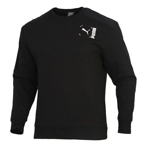 

Толстовка nu-tility round neck casual pullover sports black Puma, черный