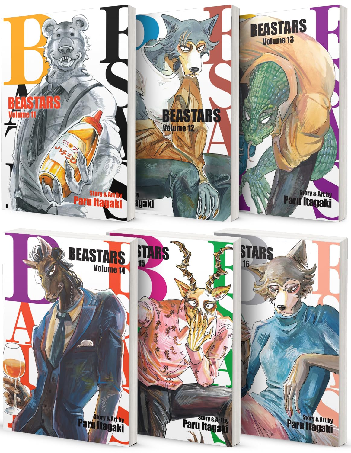 

Beastars Manga 6 Books Set Vol 11-16 by Paru Itagaki (Viz Media)