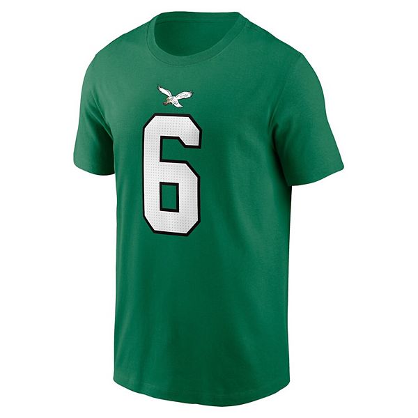 Футболка Philadelphia Eagles с именем и номером игрока ДеВонта Смита в цвете Kelly Green Nike — фото 3