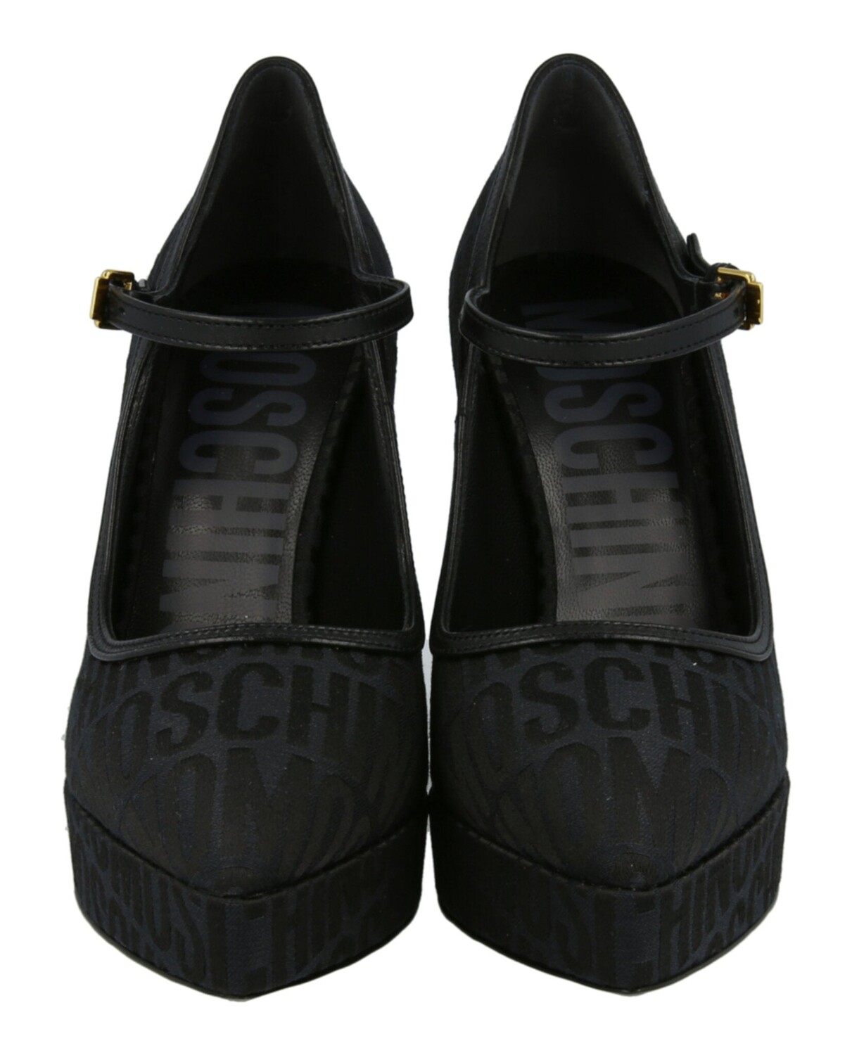 

Жаккардовые туфли Mary Jane с логотипом Moschino, черный