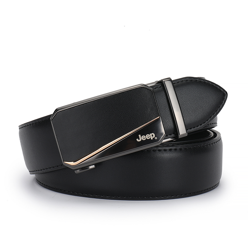 

Мужской ремень из коровьей кожи с фурнитурой из цинкового сплава, ширина 3,5 см Jeep, trendy coffee