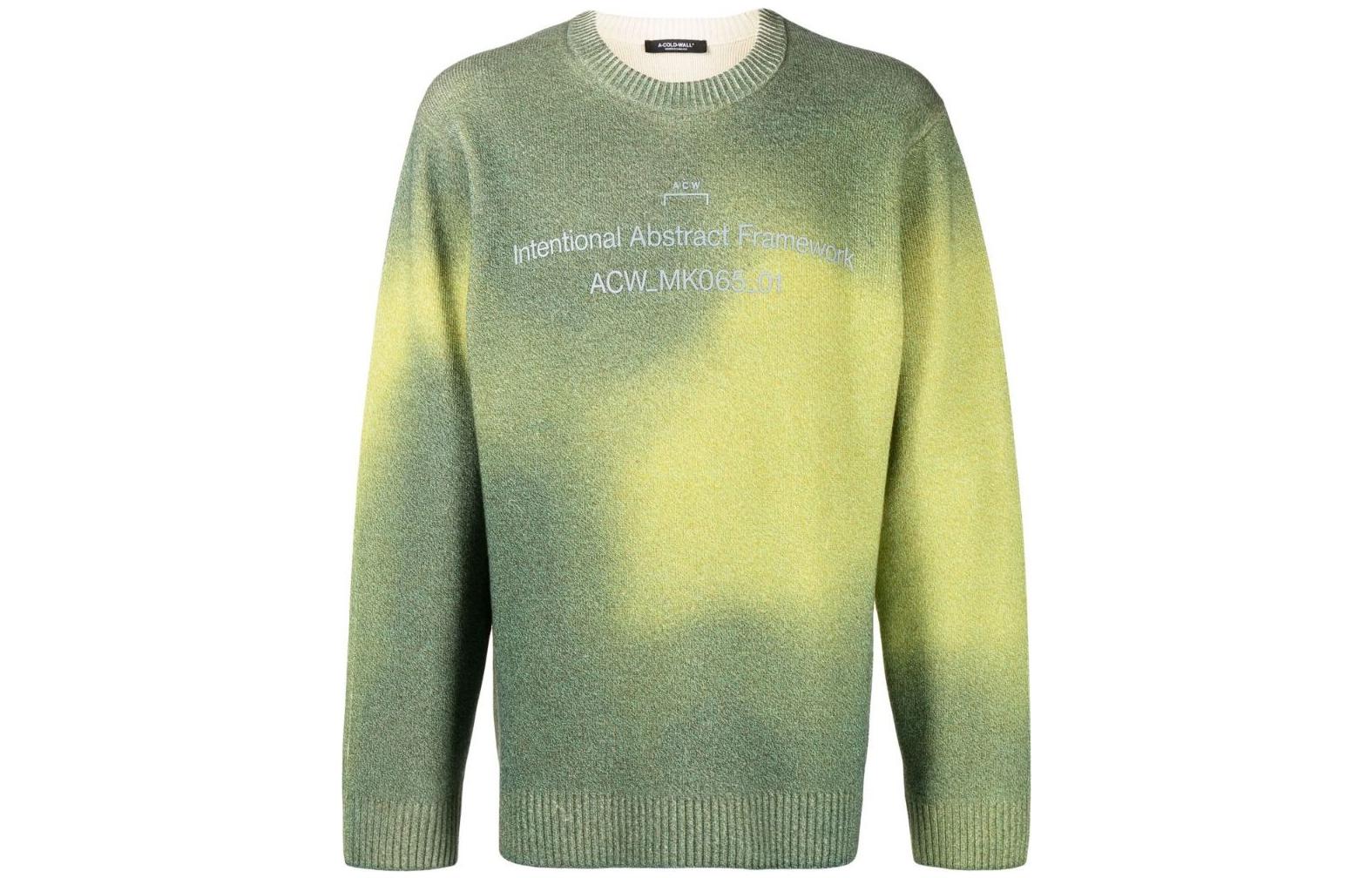 

Двухцветный вязаный джемпер A-COLD-WALL*, зеленый