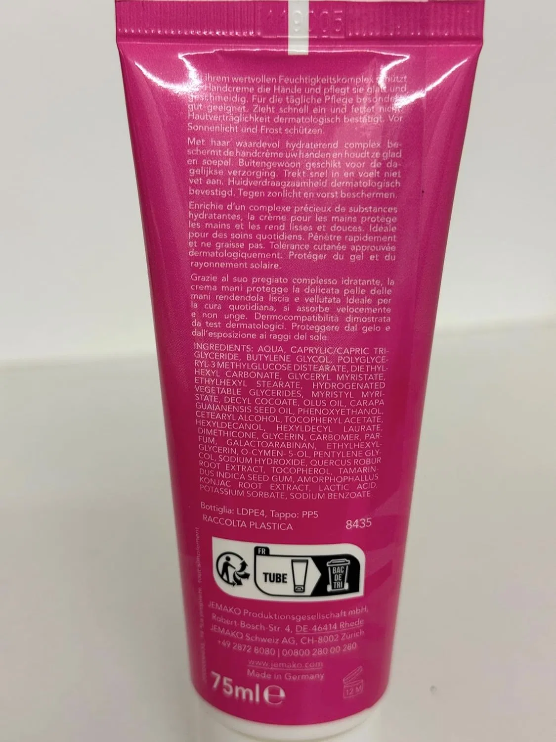 Крем для рук Jemako Hand Care Cream с витамином Е, 75 мл Jemako — фото 3