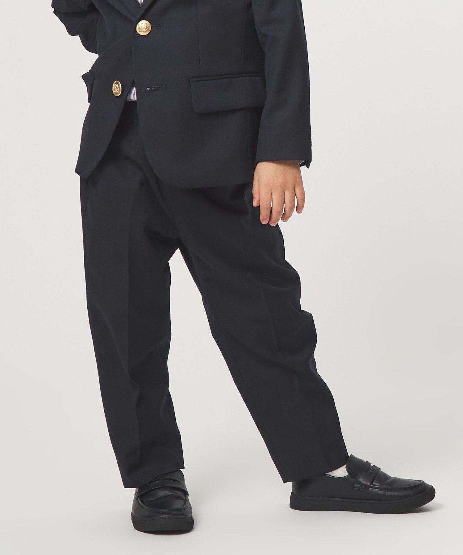 Однотонные брюки TRW / Детские 110-130 см UNITED ARROWS green label relaxing, NAVY — фото 2