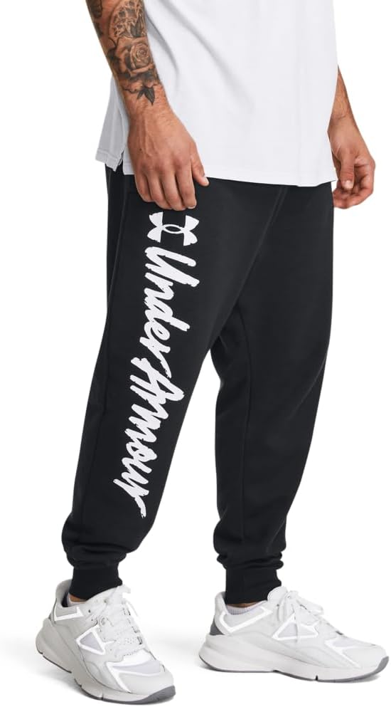 

Under Armour мужские спортивные брюки Rival Fleece Graphic, (001) Black/White