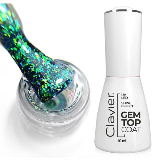 

Гибридное верхнее покрытие G05 Emerald, 10 мл Clavier, Luxury Gem Top Coat
