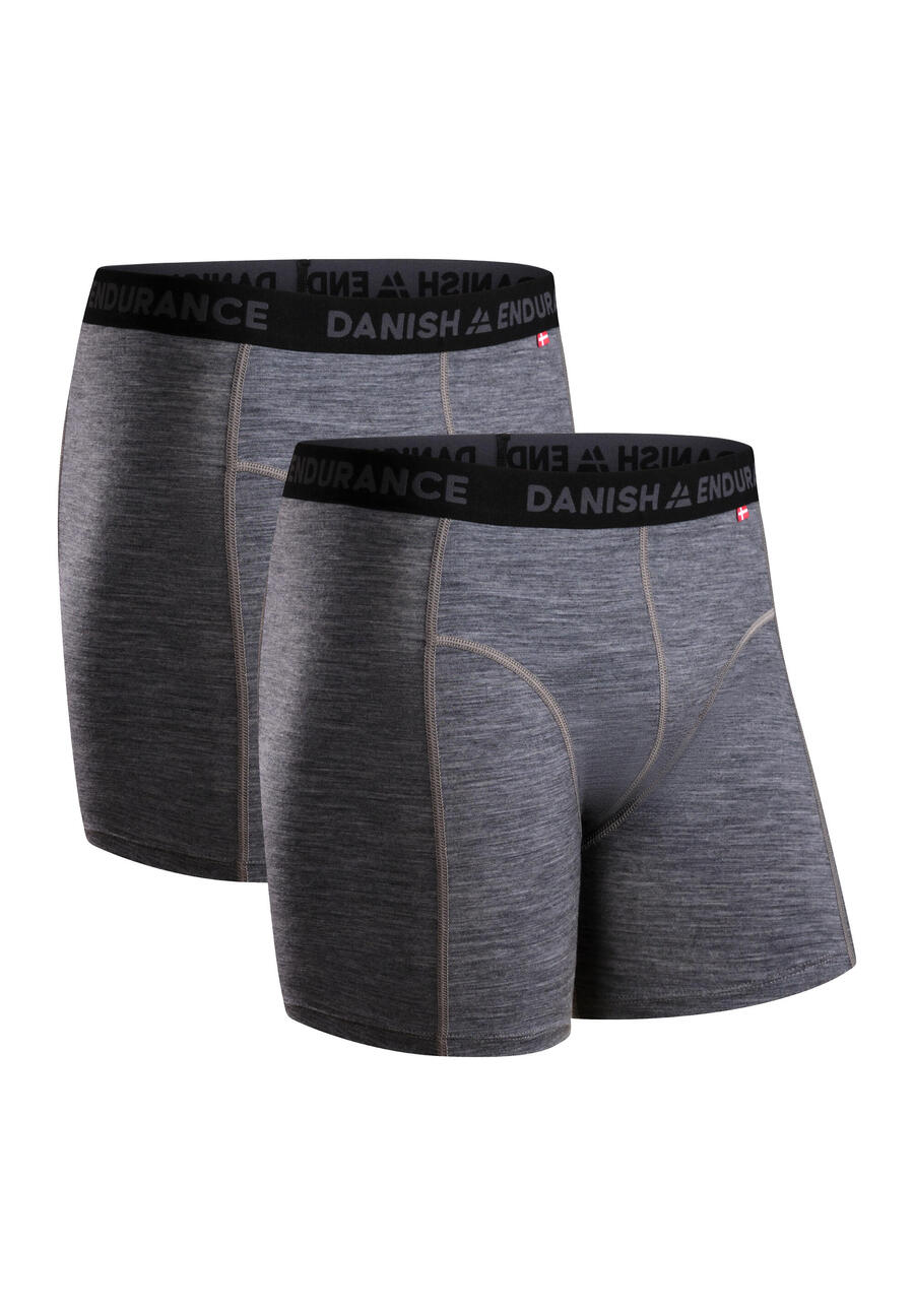 

DANISH ENDURANCE Боксеры Merino Trunks серые, дышащие, гигиеничные, многофункциональные