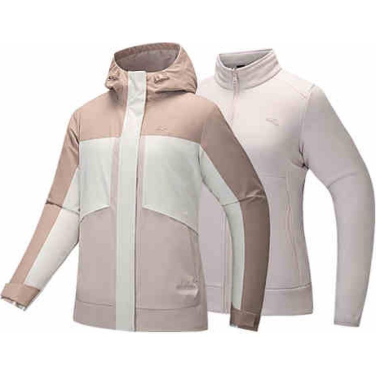 

ANTA Женская ветровка, Pumpkin Brown/Vanilla White/Lotus Gray