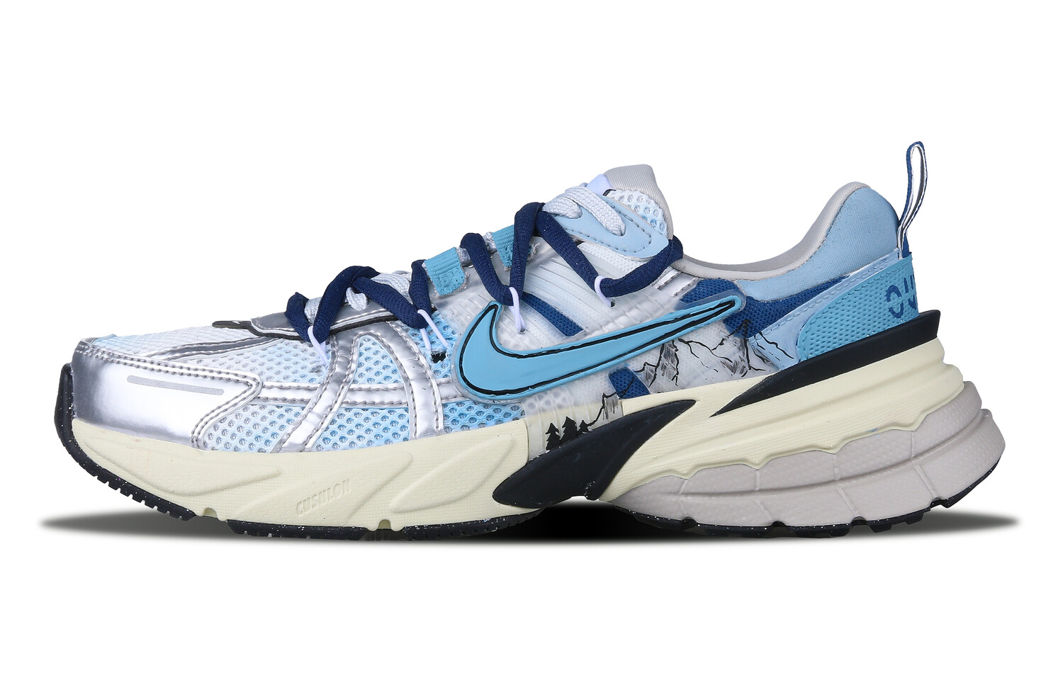 

Кроссовки для бега V2K Run женские с низким верхом, черные Nike