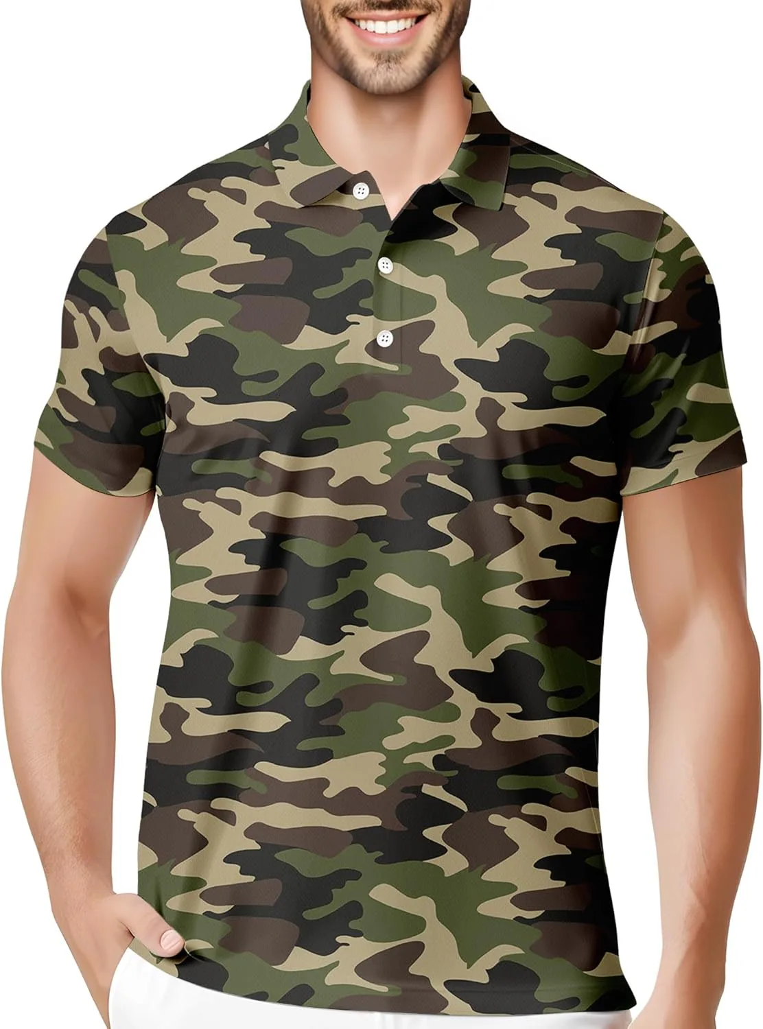 

HIVICHI забавная мужская поло для гольфа с ярким принтом, влагоотводящая