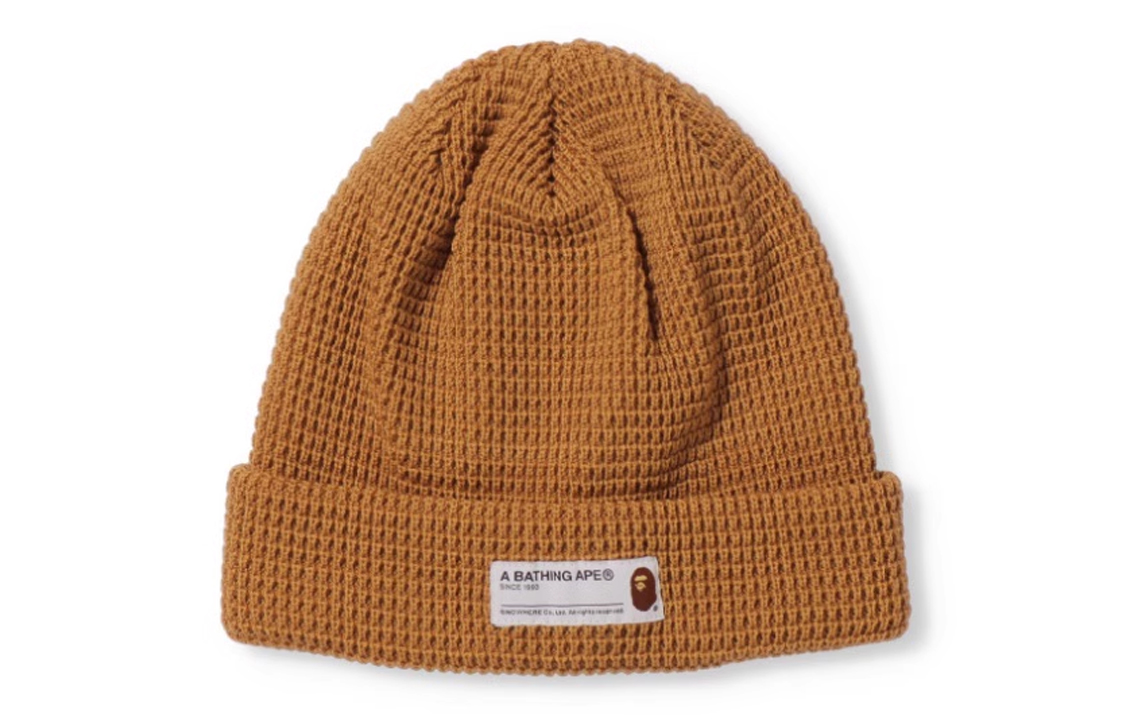 

A BATHING APE Бейсболка Bape Waffle Knit, Beige Yellow